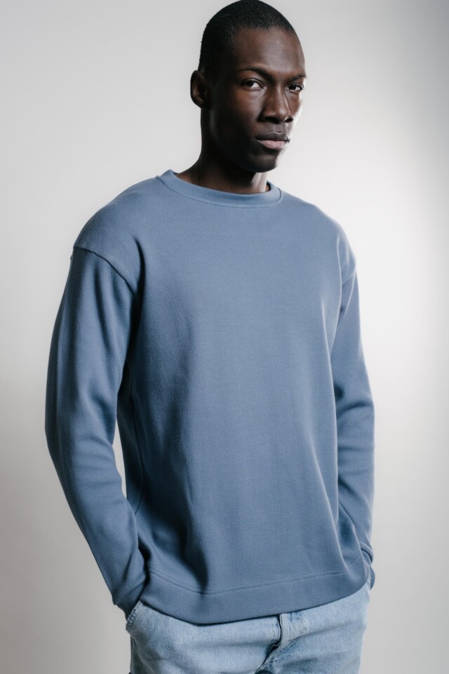 Nitto Knitwear - Vahé manches longues – Indigo