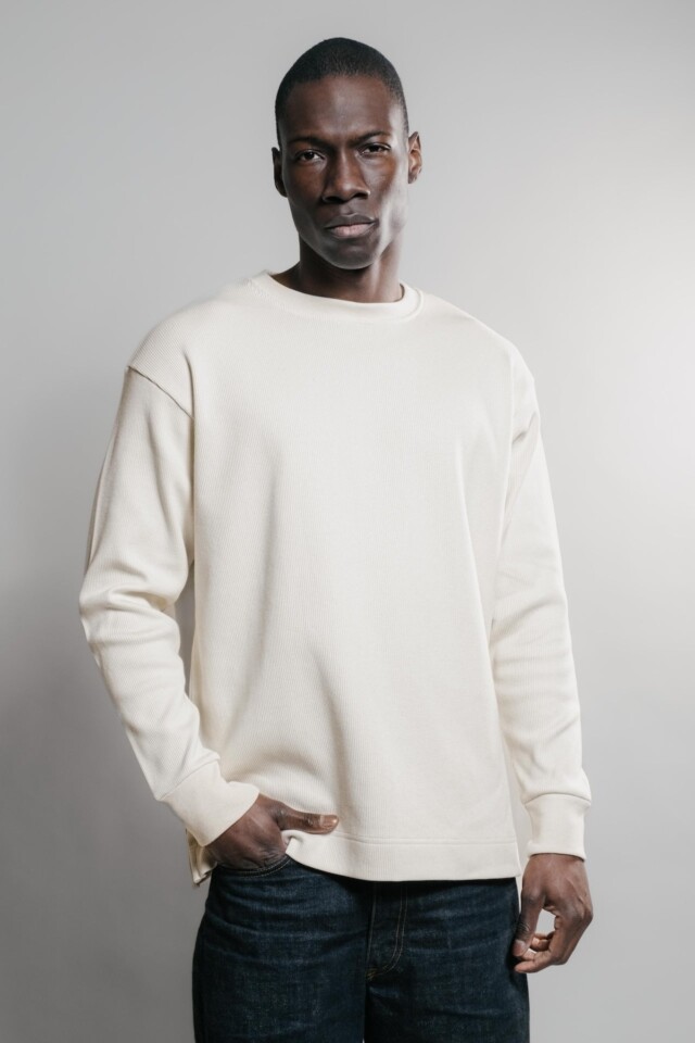 Nitto Knitwear - Vahé manches longues - Naturel