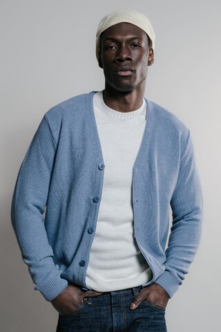Cardigan Agop – Medium Indigo par la marque Nitto Knitwear Nitto Knitwear - Cardigan Agop – Medium Indigo
