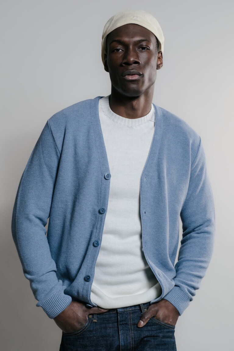 nittoete2026 chris1099 Nitto Knitwear - Cardigan Agop - Medium Indigo – XXL
