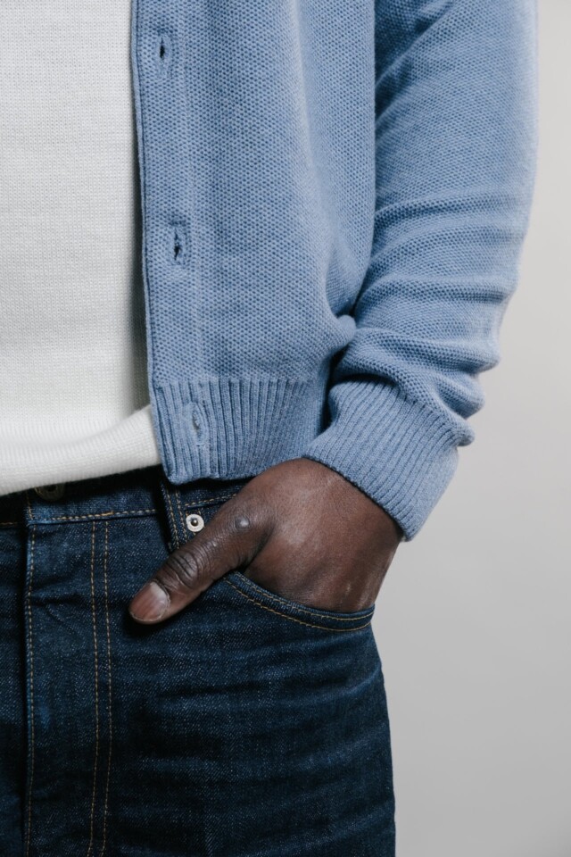 Nitto Knitwear - Cardigan Agop - Medium Indigo
