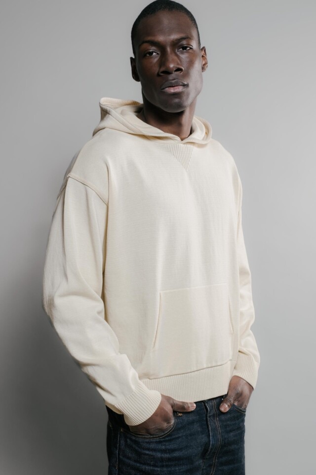 Nitto Knitwear - Pull Sevan Capuche - Naturel
