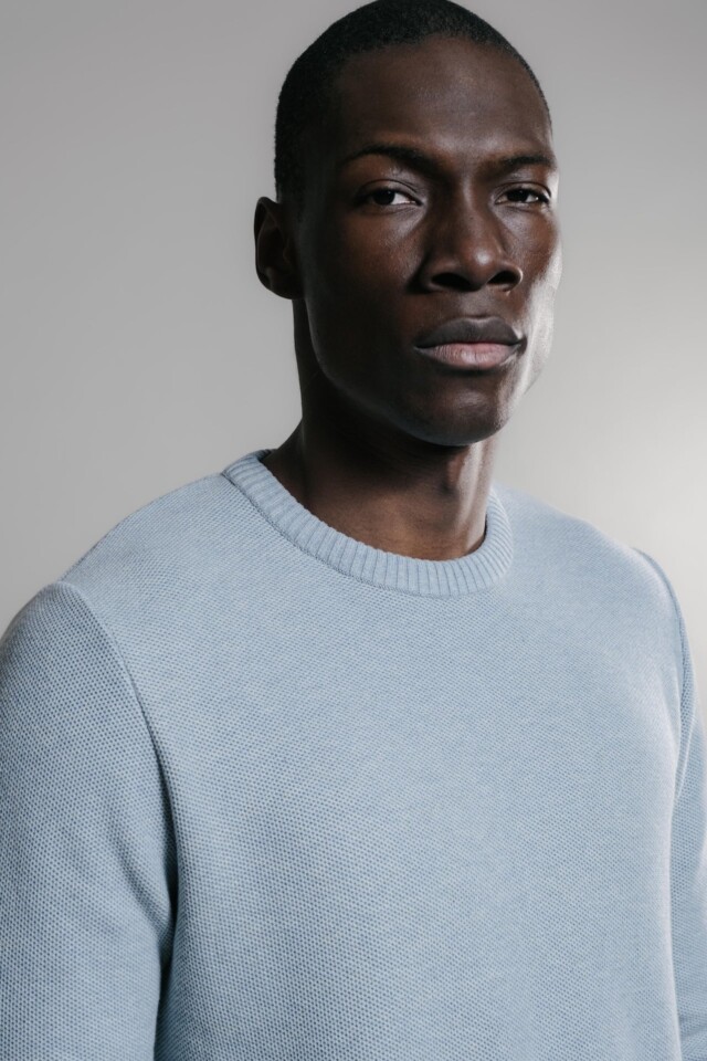 Nitto Knitwear - Agop col rond - Light Indigo