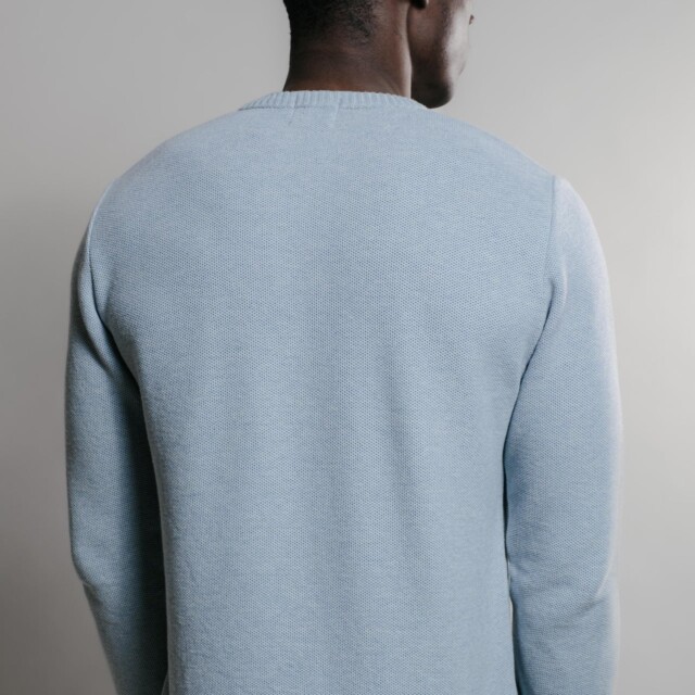 Nitto Knitwear - Agop col rond - Light Indigo