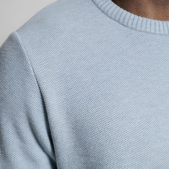 Nitto Knitwear - Agop col rond - Light Indigo
