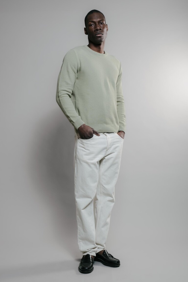 Nitto Knitwear - Agop col rond - Vert Olive – XXL