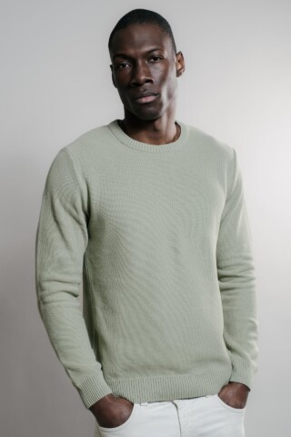 Nitto Knitwear - Agop col rond  Vert Olive