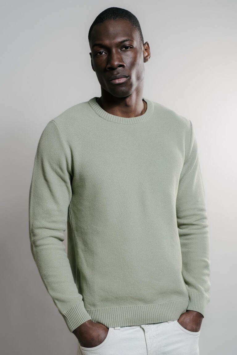 Nitto Knitwear - Agop col rond - Vert Olive
