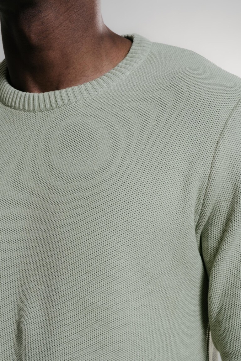 Nitto Knitwear - Agop col rond - Vert Olive – XXL