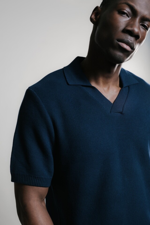 Nitto Knitwear - Agop Polo - Marine