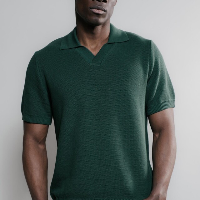 Nitto Knitwear - Agop Polo - Vert Bouteille