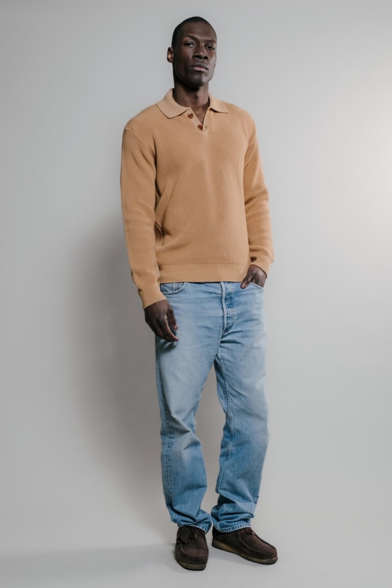 Nitto Knitwear - Djivan Polo - Camel – XL