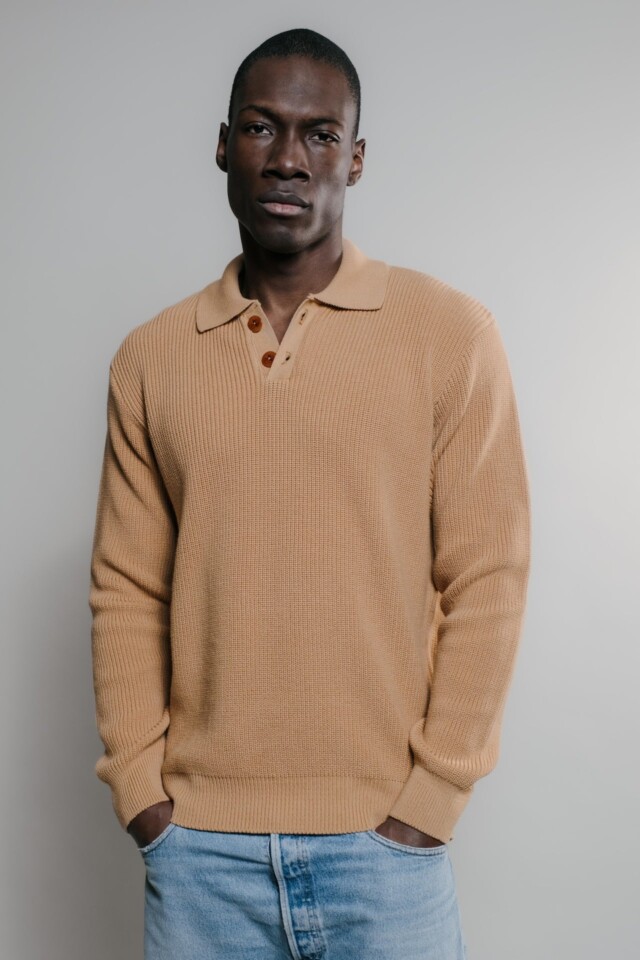Nitto Knitwear - Djivan Polo – Camel
