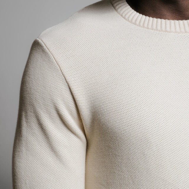 Nitto Knitwear - Agop col rond - Naturel