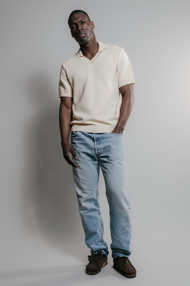 Nitto Knitwear - Agop Polo - Naturel – XL