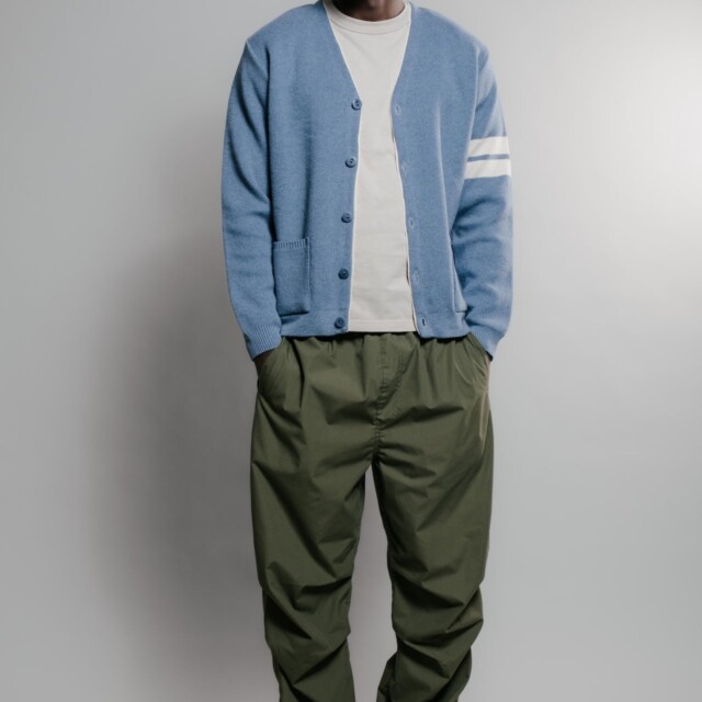 Nitto Knitwear - Youri cardigan Collège - Medium Indigo