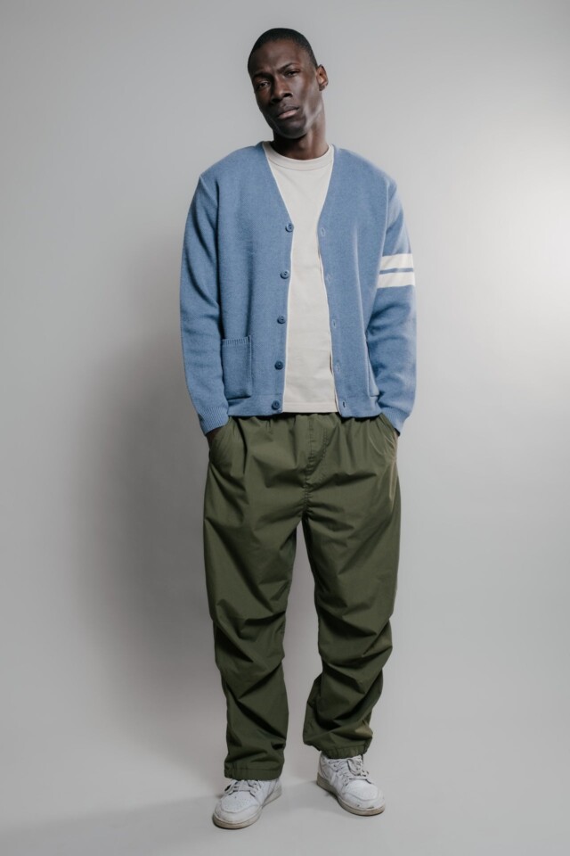 Nitto Knitwear - Youri cardigan Collège - Medium Indigo