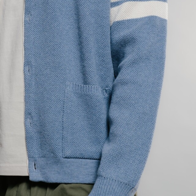 Nitto Knitwear - Youri cardigan Collège - Medium Indigo