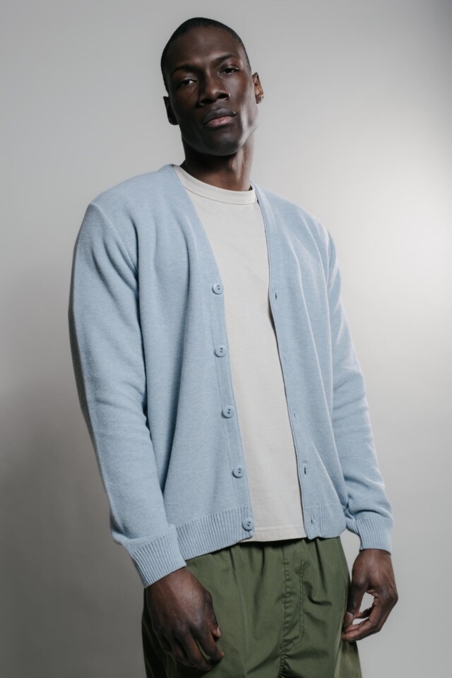 Nitto Knitwear - Cardigan Agop – Light Indigo