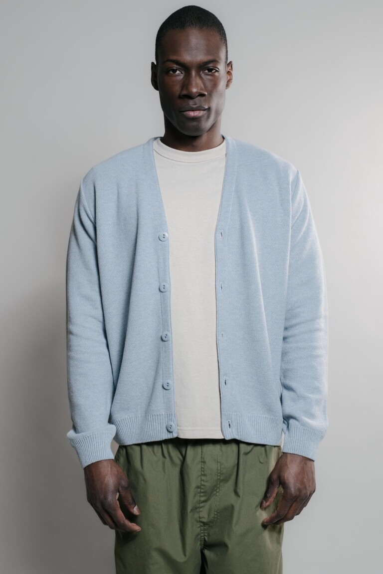 Nitto Knitwear - Cardigan Agop - Light Indigo – L
