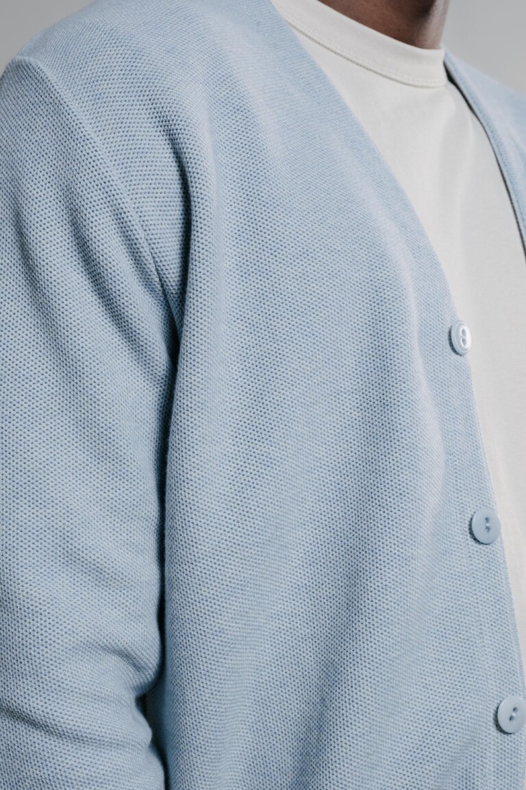 Nitto Knitwear - Cardigan Agop - Light Indigo – L