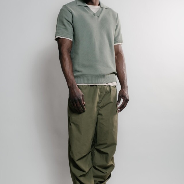 Nitto Knitwear - Agop Polo - Vert Militaire