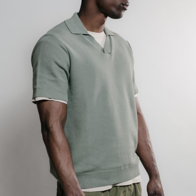 Nitto Knitwear - Agop Polo - Vert Militaire