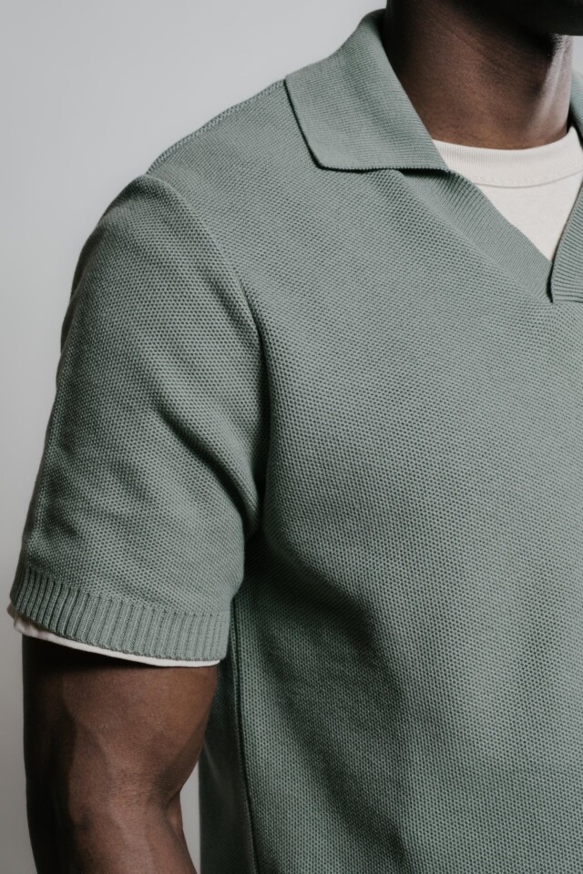 Nitto Knitwear - Agop Polo - Vert Militaire