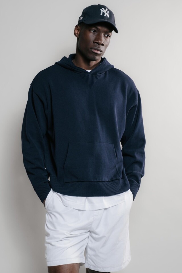 Nitto Knitwear - Pull Sevan Capuche - Marine