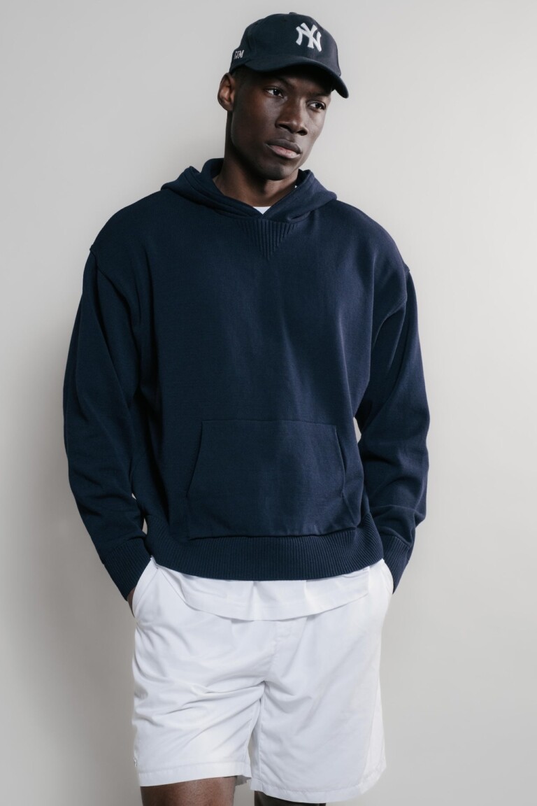 Nitto Knitwear - Pull Sevan Capuche - Marine – XL