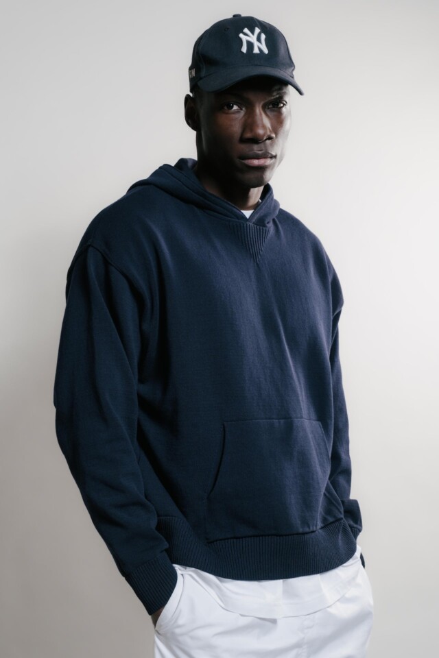 Nitto Knitwear - Pull Sevan Capuche – Marine