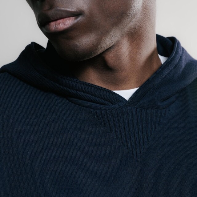 Nitto Knitwear - Pull Sevan Capuche - Marine