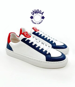 Basket Orsay- Marine / Blanc / Rouge par la marque UNIQUA L’Atelier UNIQUA L’Atelier - Basket Orsay- Marine / Blanc / Rouge