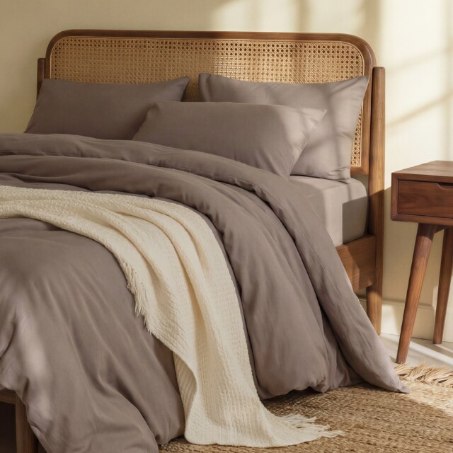 Dejorine - Drap housse en Coton - Marron taupe