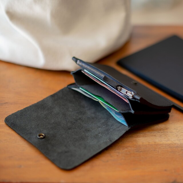 Bleu De Chauffe - Portefeuille Grisbi - Noir