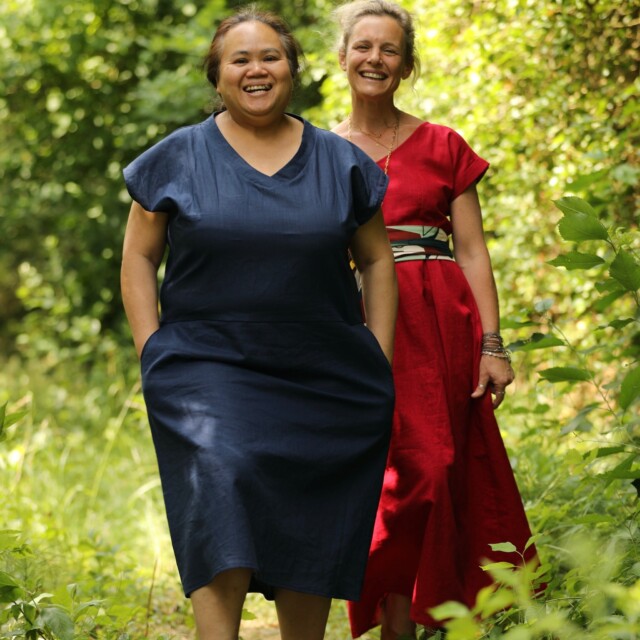 Quintessence - Robe Ivy – lin bleu indigo