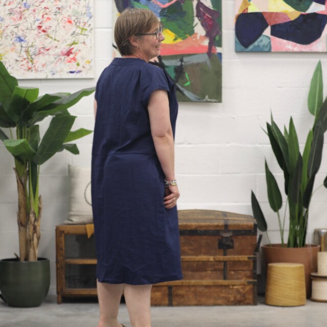 Quintessence - Robe Ivy - lin bleu indigo