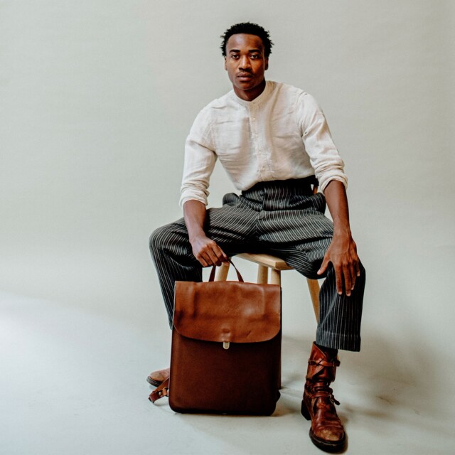 Bleu De Chauffe - Sac à dos Arlo - Brun ambré / Ligne Epure