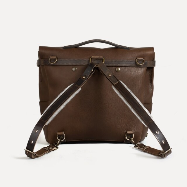 Bleu De Chauffe - Sac Postier Eclair L - Marron Brun