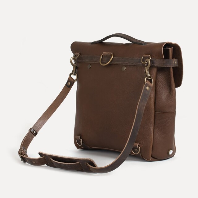 Bleu De Chauffe - Sac Postier Eclair L - Marron Brun