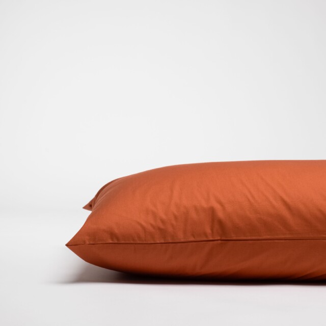 Dejorine - Taies d'oreiller X2 en Percale de coton - Ocre