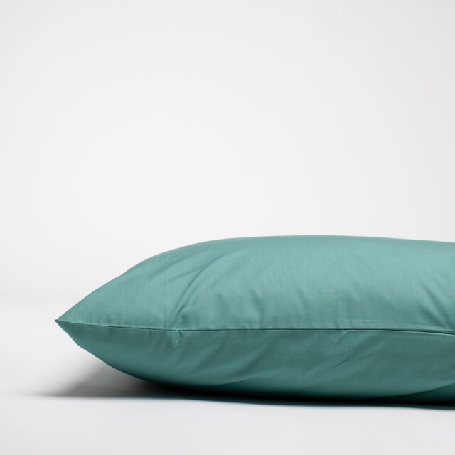 Dejorine - Taies d'oreiller X2 en Percale de coton - Emeraude