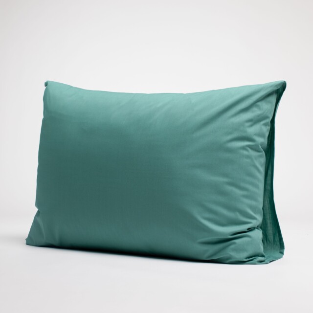 Dejorine - Taies d'oreiller X2 en Percale de coton - Emeraude