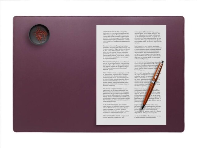 LAVOISIER Maroquinier - Sous-main à rabat 50×34 cm en cuir bordeaux – SM802-50