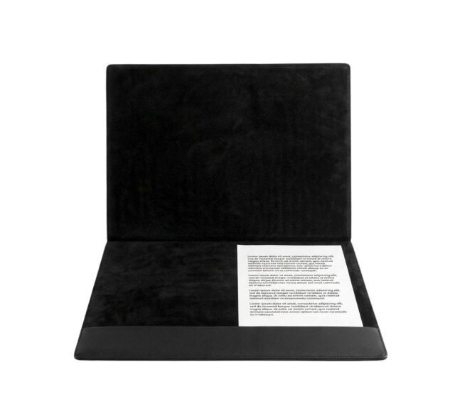 Lavoisier Maroquinier - Sous-main à rabat 50x34 cm en cuir noir - SM802-50