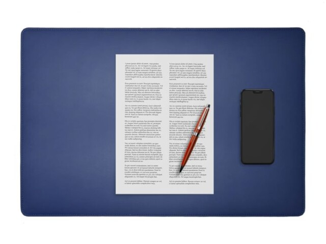 LAVOISIER Maroquinier - Sous-main à rabat 60×40 cm en cuir bleu – SM802-60