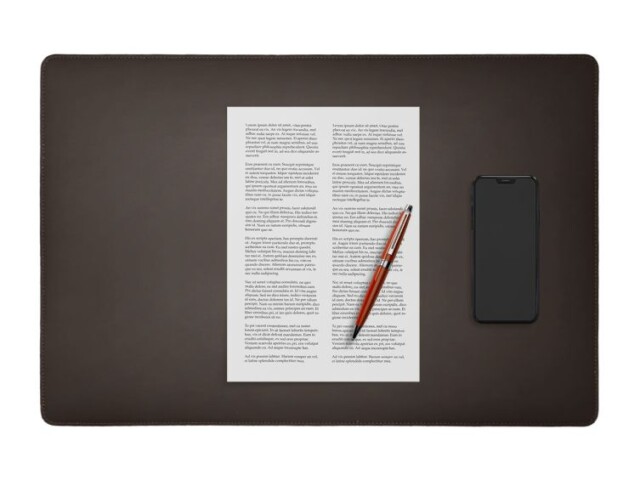 LAVOISIER Maroquinier - Sous-main à rabat 60×40 cm en cuir marron foncé – SM802-60