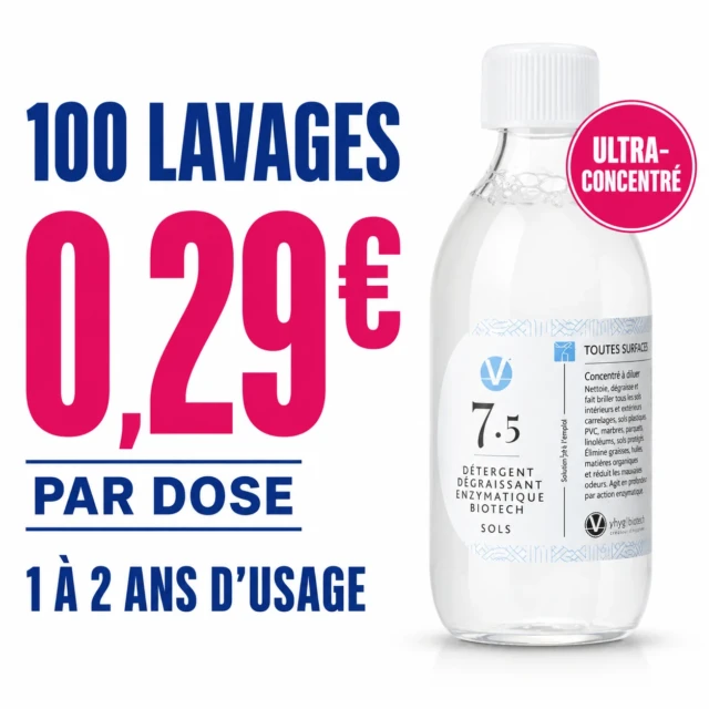 Nettoyant sols enzymatique urine & odeurs | 100 lavages | VHYG par la marque VHYG VHYG - Nettoyant sols enzymatique urine & odeurs | 100 lavages | VHYG