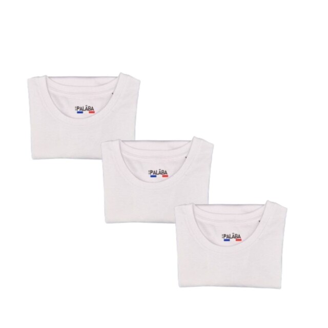PALÂBA - Pack 3 t shirt blanc en coton – XL
