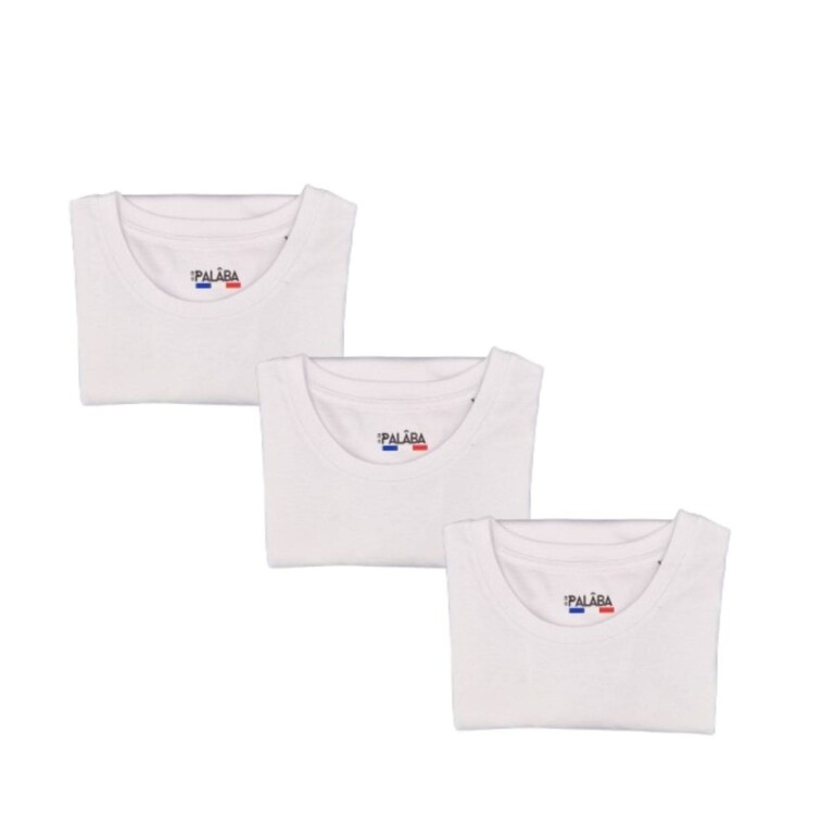 PALÂBA - Pack 3 t shirt blanc en coton – XL